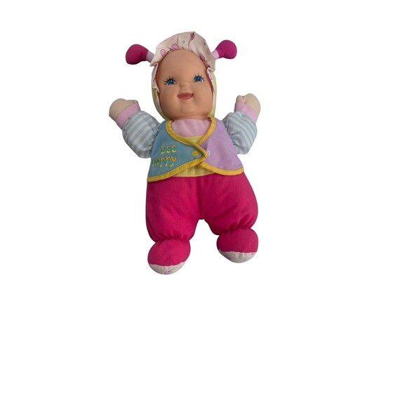 Goldberger LOVE BUG BEE HAPPY 11” Adorable Baby Vinyl Face Cuddle Doll Pastel - Picture 1 of 16
